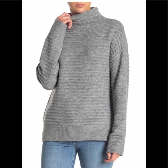 melloday Sweaters - 🌸MELLODAY GREY RIBBED LONG SLEEVE SWEATER L